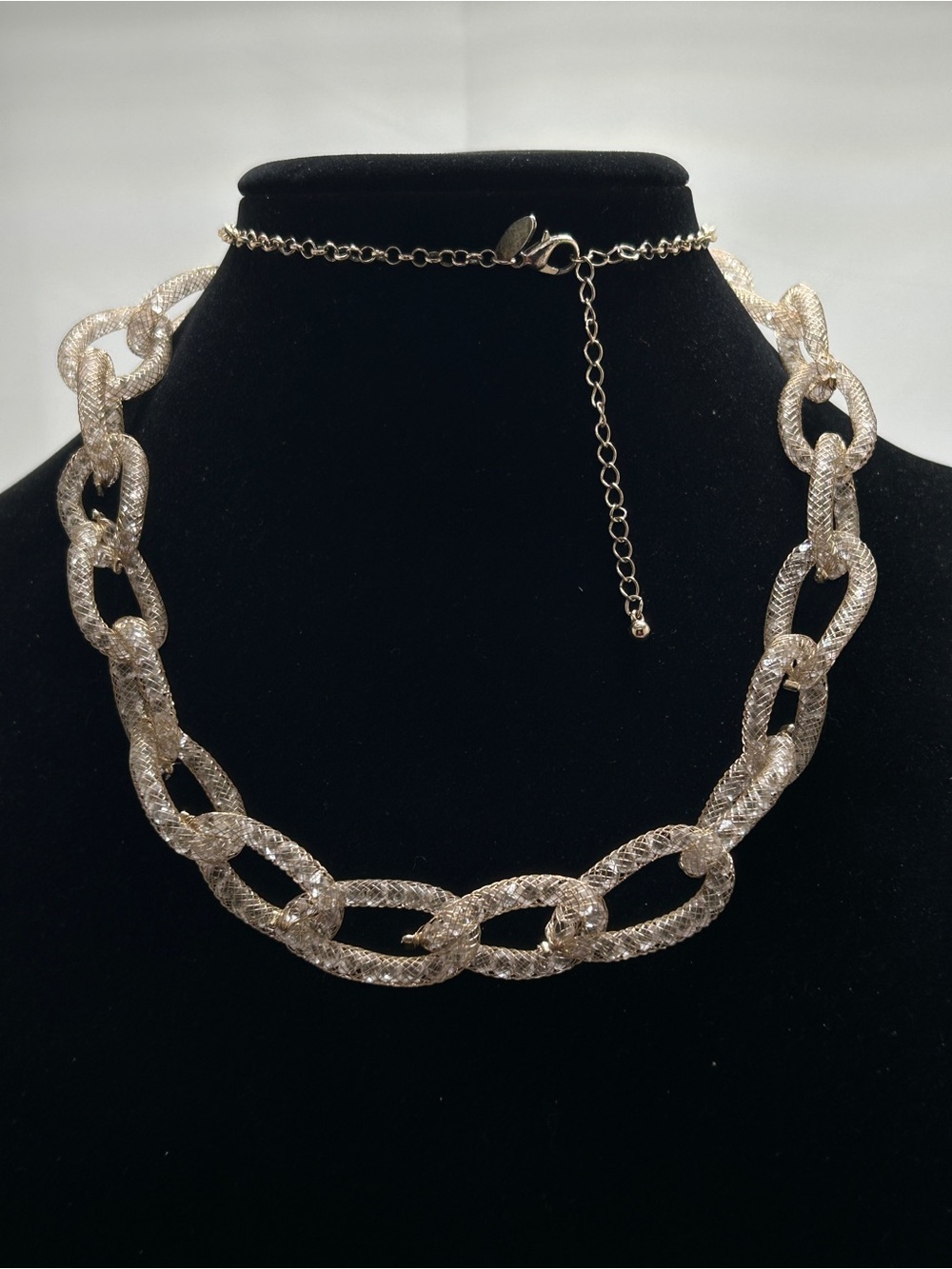 NY Collection, Gold And Clear Crystal Long Necklace